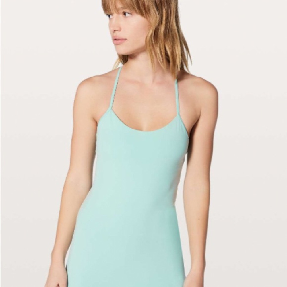 LULULEMON Power Y  Tank size 6 Tonic Sea - soft mint blue - seafoam green